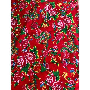 Vải chăn con công cổ xưa decor Tết, Trung thu, trải bàn - Giá 24.000đ giảm từ 29.520đ 5