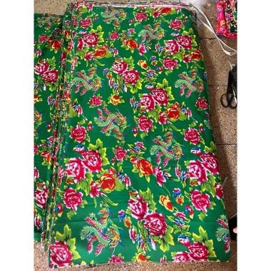 Vải chăn con công cổ xưa decor Tết, Trung thu, trải bàn - Giá 24.000đ giảm từ 29.520đ 8