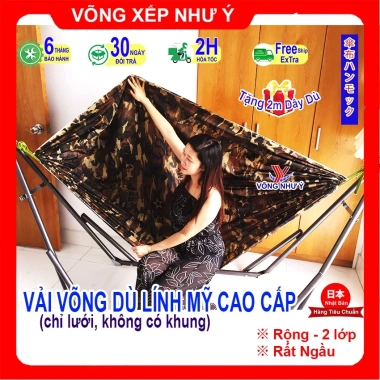 Vải võng dù 2 lớp cỡ đại rộng thoáng, xếp phong cách, tặng 2m dây dù - 90.000đ 2 Vải võng dù 2 lớp cỡ đại rộng thoáng, xếp phong cách, tặng 2m dây dù - 90.000đ 2