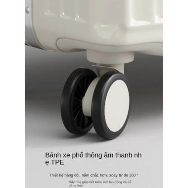 Vali 18 inch xách tay nhẹ, khung nhôm, khóa mật khẩu, lỗ sạc USB, chỗ để ly - Siêu bền, giảm giá tới 19%