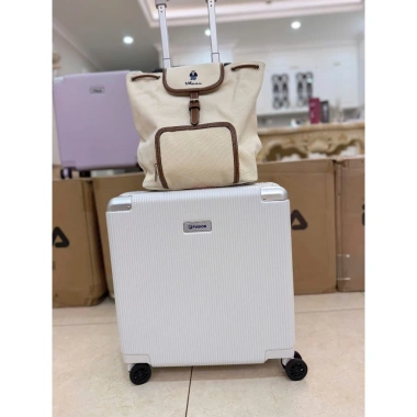 Vali Chính Hãng FILA Size 22 Cabin - Trắng/Hồng/Đen, Giá Giảm 2.5 Triệu