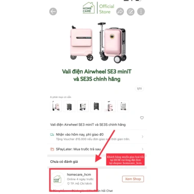 Vali điện Airwheel SE3S 20 inch chính hãng - Nhẹ, pin lâu, giảm 19% 10,900,000₫ 7