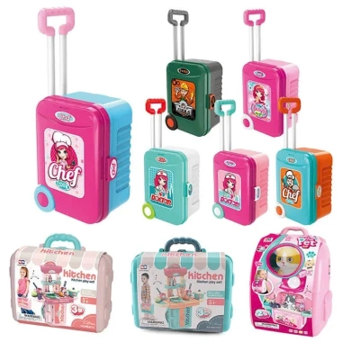 Vali Đồ Chơi 3 Trong 1 cho Bé Bác Sĩ, Đầu Bếp, Trang Điểm, Thú Cưng, Sửa Chữa, Bàn Chơi Giá 365k