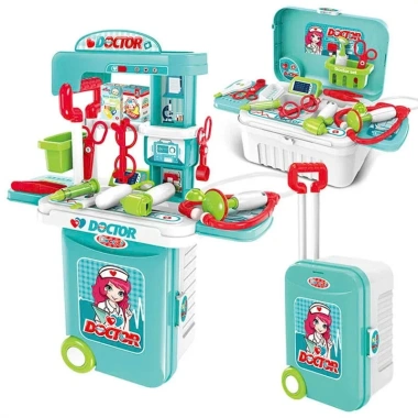 Vali Đồ Chơi 3 Trong 1 cho Bé Bác Sĩ, Đầu Bếp, Trang Điểm, Thú Cưng, Sửa Chữa, Bàn Chơi Giá 365k