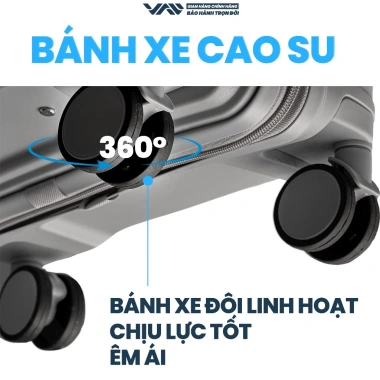 Vali Doanh Nhân VALINY VNY07 Sang Trọng Size 20/24 Chính Hãng Bánh Xe Cao Su Bảo Hành Trọn Đời - Giá Ưu Đãi 690k
