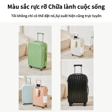 Vali Du Lịch CHARLESX 20/24 inch - ABS+PC Cao Cấp, Cổng USB, Kệ Cốc, Giá 399.000đ (Giá Gốc 506.730đ)