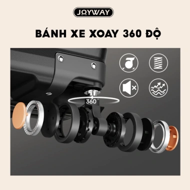 VaLi du lịch JOYWAY 20/24/28 - Chống va đập, khóa TSA, bánh xe 360°, chuẩn cabin, 849.000₫ 6 VaLi du lịch JOYWAY 20/24/28 - Chống va đập, khóa TSA, bánh xe 360°, chuẩn cabin, 849.000₫ 6