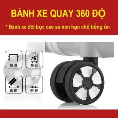 Vali du lịch khung nhôm SATA KOREA 20/24/29 - Chống rạch móc, chống bể vỡ, bánh xe bền, giảm giá 20%