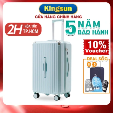 Vali du lịch Kingsun cao cấp Hộp Bọc Góc P37 Nhựa Dẻo, Khoá Kéo, Size 20/24, Bảo hành 5 năm - Giá ưu đãi 479.409 VND 9