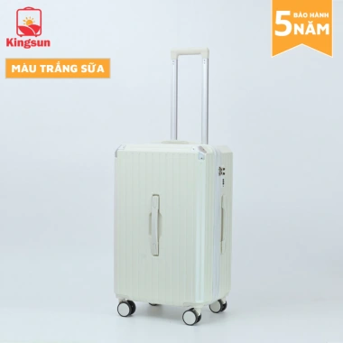 Vali du lịch Kingsun cao cấp Hộp Bọc Góc P37 Nhựa Dẻo, Khoá Kéo, Size 20/24, Bảo hành 5 năm - Giá ưu đãi 479.409 VND 10