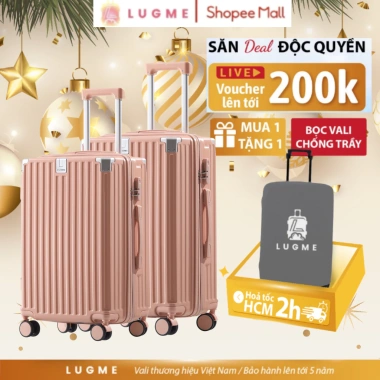Vali Du Lịch LUGME LME 01 Size 20/24/28 Chống Xước Bo Góc Chống Va Đập Bảo Hành 5 Năm Giá Ưu Đãi 498.000 VND