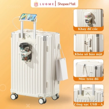 Vali Du Lịch LUGME LME 01 Size 20/24/28 Chống Xước Bo Góc Chống Va Đập Bảo Hành 5 Năm Giá Ưu Đãi 498.000 VND