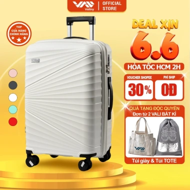 Vali Du Lịch VALINY VNY03 2 20‑24 inch Nhựa PP Dẻo Dai Trắng – Bảo Hành Trọn Đời Vali Du Lịch VALINY VNY03 2 20‑24 inch Nhựa PP Dẻo Dai Trắng – Bảo Hành Trọn Đời
