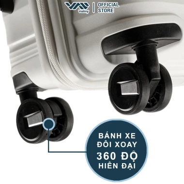 Vali Du Lịch VALINY VNY03 2 20‑24 inch Nhựa PP Dẻo Dai Trắng – Bảo Hành Trọn Đời 7