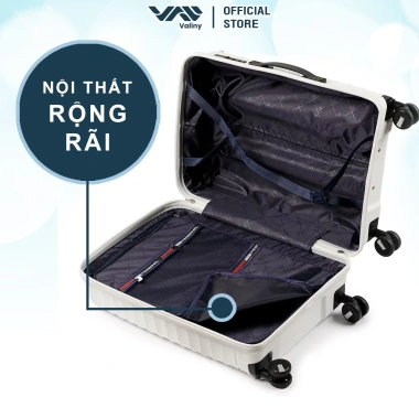 Vali Du Lịch VALINY VNY03 2 20‑24 inch Nhựa PP Dẻo Dai Trắng – Bảo Hành Trọn Đời 8