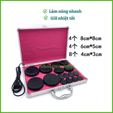 Vali Hấp Đá Nóng Cắm Điện Kèm 16 Viên Đá Massage Body Tiện Lợi Tại Nhà Giá 290k 4 Vali Hấp Đá Nóng Cắm Điện Kèm 16 Viên Đá Massage Body Tiện Lợi Tại Nhà Giá 290k 4