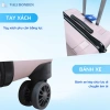 Vali Hùng Phát 20/25 inch Nhựa PP Bền Đẹp Kéo Du Lịch Thời Trang, Bảo Hành 2 Năm, 499.000đ 4