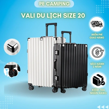 Vali kéo du lịch 20 inch xoay 360°, chống va đập, bảo hành 5 năm - PEHOUSE