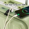 Vali Kéo Du Lịch Aloha 20/24 Inch Cao Cấp Ngăn Laptop Cổng Sạc USB Thời Trang 3