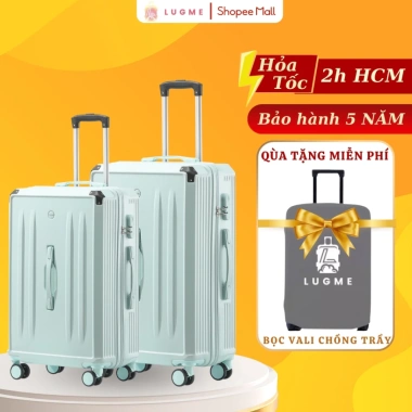 Vali Kéo Du Lịch Cao Cấp LUGME LME 02 20-26, Bọc Góc Chống Va Đập, Bảo Hành 5 Năm