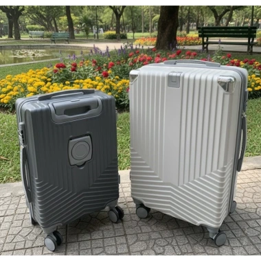 Vali Kéo Du Lịch Nhựa ABS 20‑24 Inch, Có Cốc, Chống Va Đập, Khóa Số TSA, 4 Bánh Xe 360° Giá 325k 2