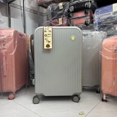 Vali Kéo Du Lịch Xám Bạc Góc Tròn 20/24 Siêu Nhẹ Chống Bể Kiểu Dáng Năng Động - Giá Tận Xưởng 297.000đ 3