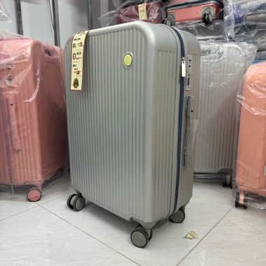Vali Kéo Du Lịch Xám Bạc Góc Tròn 20/24 Siêu Nhẹ Chống Bể Kiểu Dáng Năng Động - Giá Tận Xưởng 297.000đ 4