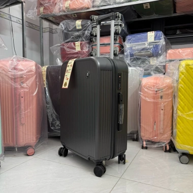 Vali Kéo Du Lịch Xám Chì Góc Tròn Size 20/24 Siêu Nhẹ Chống Bể - Đơn Giản Giá Tận Xưởng 297k 6