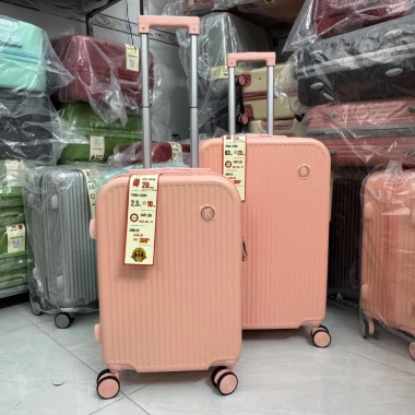 Vali Kéo Du Lịch Xám Chì Góc Tròn Size 20/24 Siêu Nhẹ Chống Bể - Đơn Giản Giá Tận Xưởng 297k 10