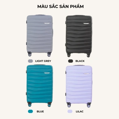 Vali Kéo LUG Lusetti MP027 Nhựa PP Giảm Sâu Size 20-24 Chống Bể Vỡ Khóa Số Âm Bảo Mật 5