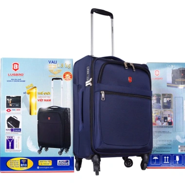 Vali kéo LUGBRO Pilot Pro 20 inch, khóa TSA, vừa laptop 15.6 inch, bảo hành trọn đời 10