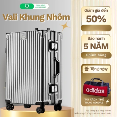 Vali Kéo Size 20/24/28 Khung Nhôm Nhựa PC Khóa TSA Chống Rạch Vân Nhám 712.080₫