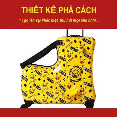 Vali kéo Vịt B.Duck chính hãng cho bé trai, bé gái - Size 20-24 inch, giảm giá