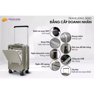 Vali khung nhôm doanh nhân size 20 hỗ trợ sạc pin, đựng 7‑10kg hành lý - 2,199,000₫