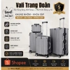 VALI KHUNG NHÔM KHOÁ SẬP SIZE 28 - Ngăn kéo + dây đai, khay cốc, ngăn chống nước - Giá ưu đãi 950k