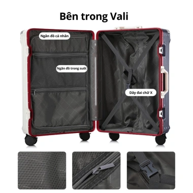 Vali Khung Nhôm Kingsun KS-607 Bọc 4 Góc Chống Va Đập - Bảo hành 5 năm, Giá ưu đãi 799.000₫ 6