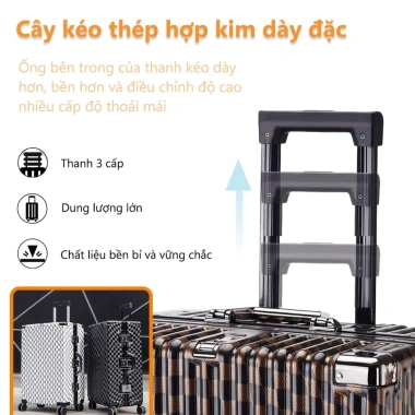 Vali Khung Nhôm KN2.401 20‑24 inch Cao Cấp, Đủ Cho Công Tác Du Lịch, Mang Lên Máy Bay - 299.000 7