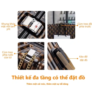 Vali Khung Nhôm KN2.401 20‑24 inch Cao Cấp, Đủ Cho Công Tác Du Lịch, Mang Lên Máy Bay - 299.000 8