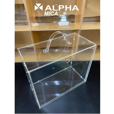 Vali Mica Cắm Hoa Trong Suốt - Hộp Quà Đẳng cấp, Giỏ Hoa Mica, Giá 125.000₫