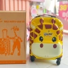 Vali nhựa Hươu Vàng Grow 16 inch cho bé, 4 bánh xoay 360, siêu nhẹ, dễ thương, giá 155.000
