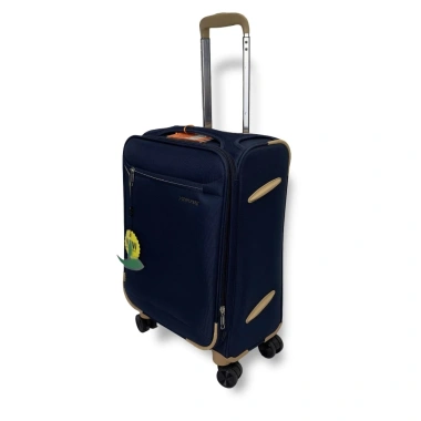 Vali Vải LEAVES 9.068 KING 20 Navy Vàng Đồng, Khóa Số An Toàn, Bánh Xe Kép 360 độ 3 Vali Vải LEAVES 9.068 KING 20 Navy Vàng Đồng, Khóa Số An Toàn, Bánh Xe Kép 360 độ 3
