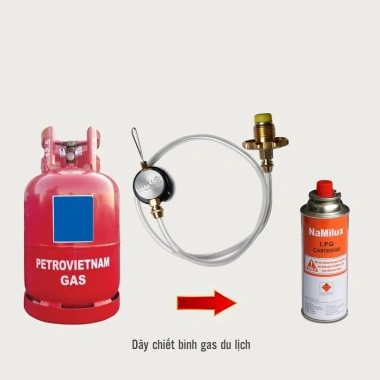 Van chiết bơm nạp khí gas dài cho bình gas mini - Chuyên dụng dã ngoại, cắm trại, giao hàng miễn phí, giảm giá 105k 3