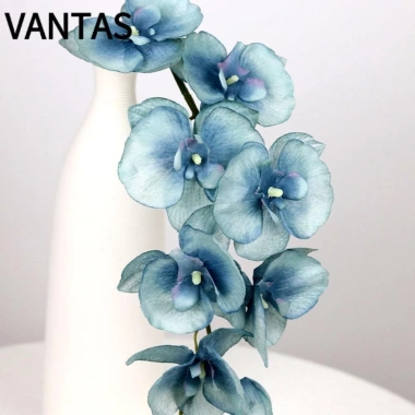 VANTAS Hoa nhân tạo Lan Phalaenopsis 70cm - Vải lụa, dây sắt, bó hoa nội thất