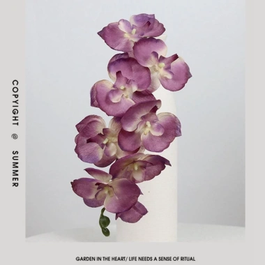 VANTAS Hoa nhân tạo Lan Phalaenopsis 70cm - Vải lụa, dây sắt, bó hoa nội thất 5 VANTAS Hoa nhân tạo Lan Phalaenopsis 70cm - Vải lụa, dây sắt, bó hoa nội thất 5