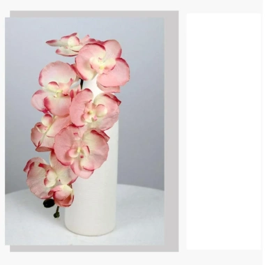 VANTAS Hoa nhân tạo Lan Phalaenopsis 70cm - Vải lụa, dây sắt, bó hoa nội thất
