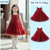 Váy Bé Gái Tiểu Thư Đỏ Mềm Mại - BST Váy Tết 2.024, Giá Ưu Đãi 189.000₫ 2