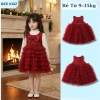 Váy Bé Gái Tiểu Thư Đỏ Mềm Mại - BST Váy Tết 2.024, Giá Ưu Đãi 189.000₫ 3