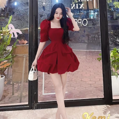 Váy đầm nữ cổ vuông xòe bồng sang chảnh Nhung Kemi - Đi chơi, tiệc xinh 175k 6 Váy đầm nữ cổ vuông xòe bồng sang chảnh Nhung Kemi - Đi chơi, tiệc xinh 175k 6