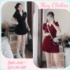 Váy nữ ôm sang chảnh cổ bẻ tay ngắn, nút phong cách Hàn Quốc, tiểu thư cá tính HCOM25.842 - 179k