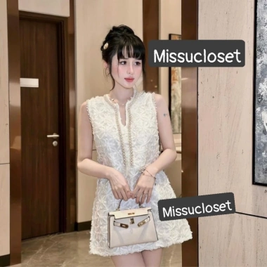 Váy ren trắng không tay cổ đính ngọc + quần bảo hộ - Hàng chuẩn, giảm giá 349k